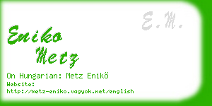eniko metz business card