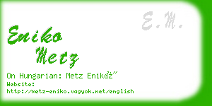 eniko metz business card